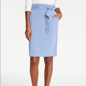 Ann Taylor Petite Tie Waist Pencil Skirt